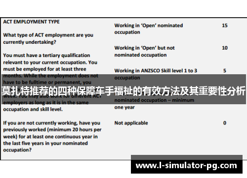 莫扎特推荐的四种保障车手福祉的有效方法及其重要性分析